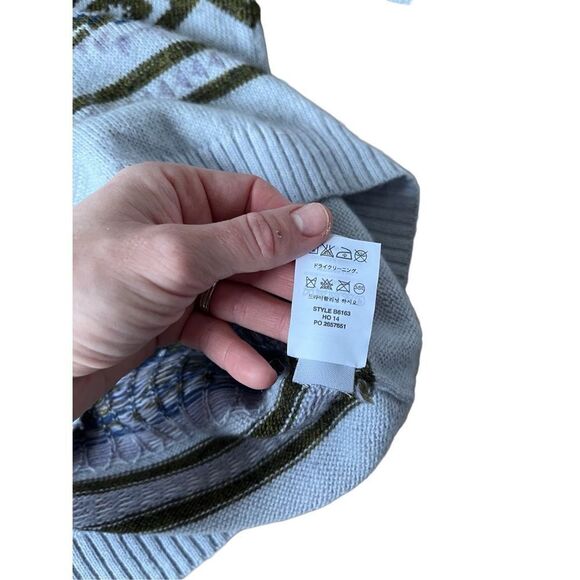 J. Crew Abstract Fair Isle Sweater size S Wool Blend - Picture 9 of 9